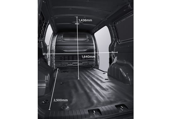 3-seater panel van cargo space 